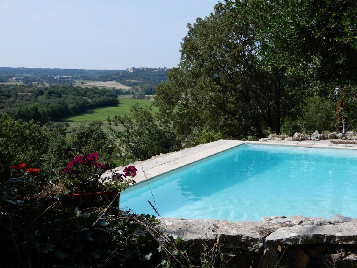 Villa Mas En Pierres Seches Avec Piscine Lussan  Exterior foto